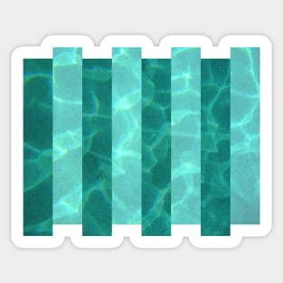 Abstract crystalline sea: nature photography edit Sticker